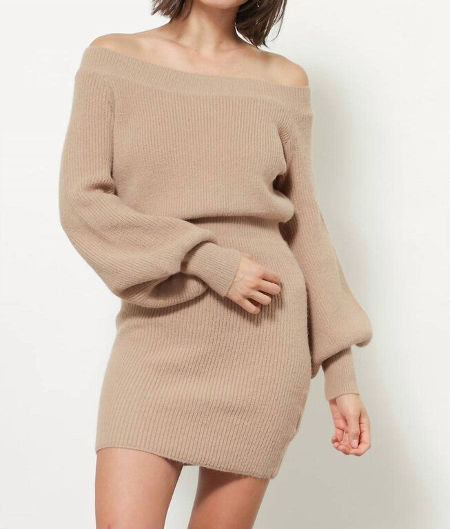 REBECCA MINI DRESS IN NATURAL, Natural / Beige, hi-res image number 0