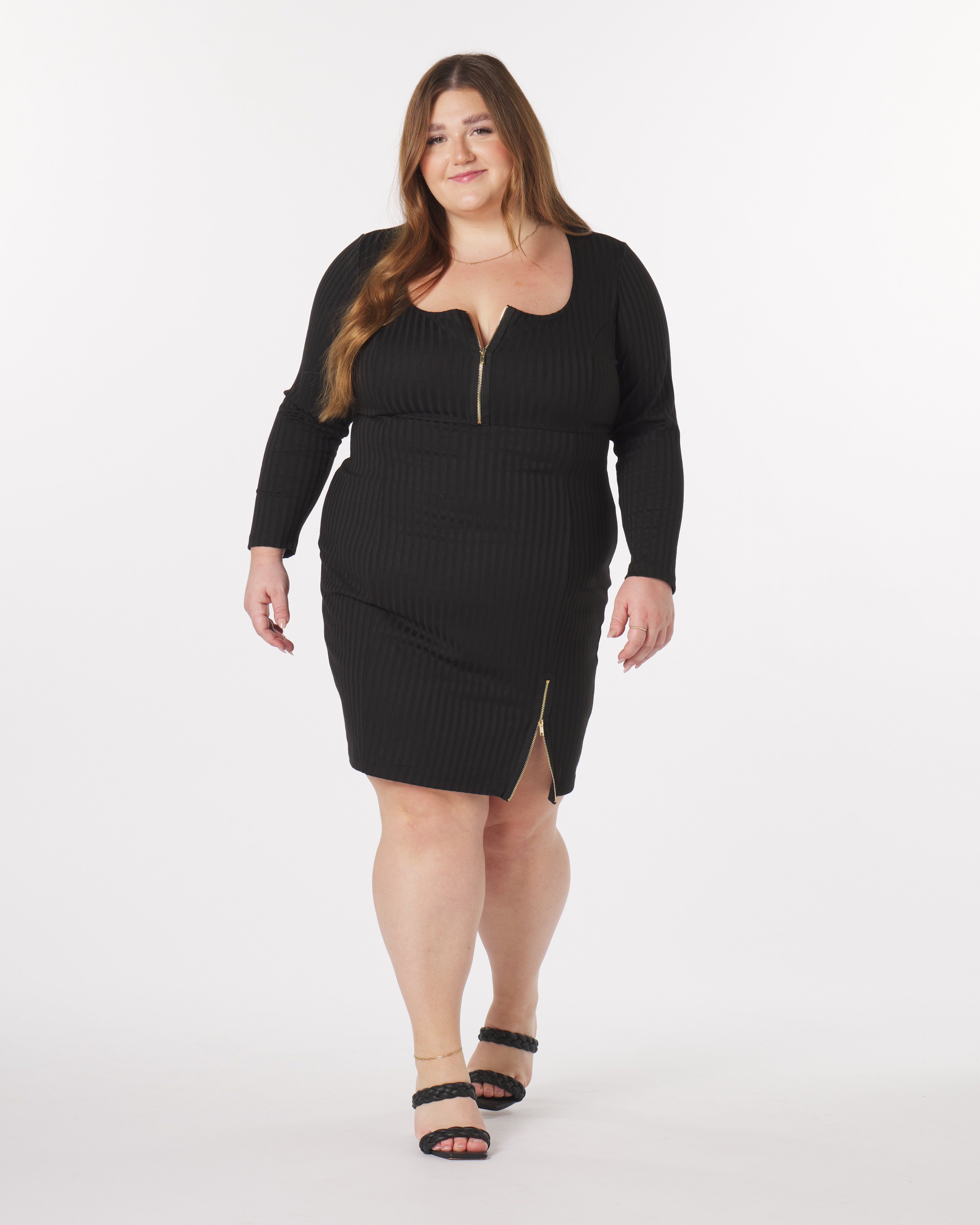 Liz Mini Dress, Black / Black, alternate image number 2