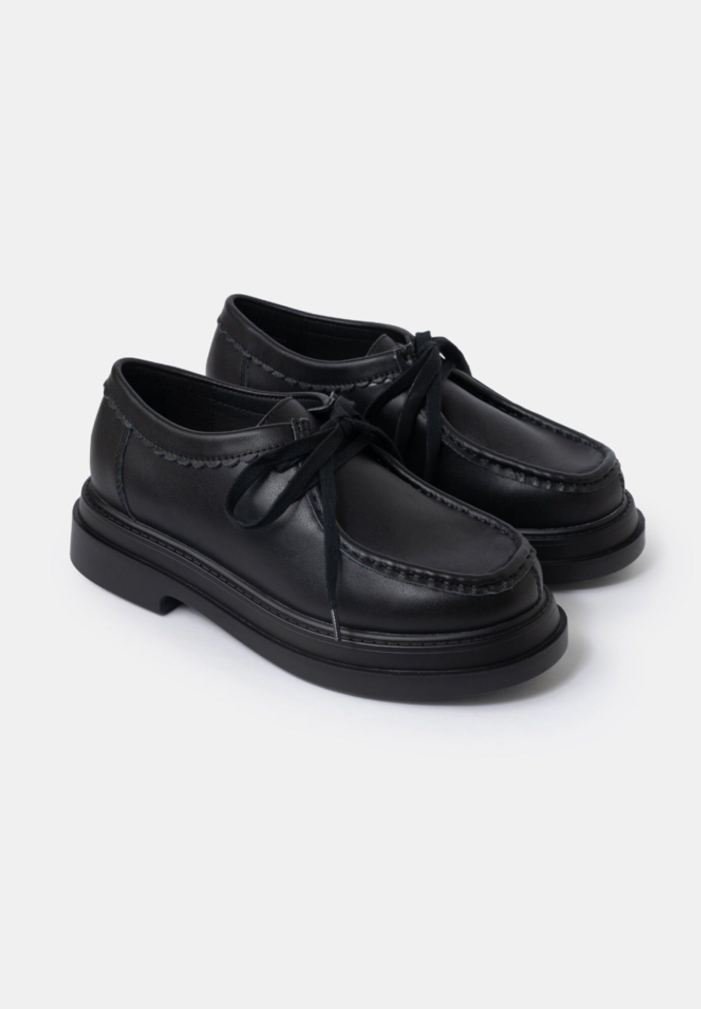 Marnie Lace-Up Moccasins, Black / Black, alternate image number 1