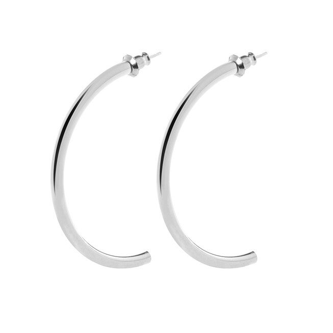 Medium 1/2 Blaire Hoops Silver, Silver / Silver, hi-res image number null