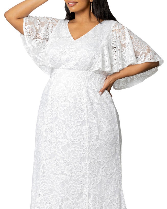 Clarissa Long Lace Wedding Dress, PEARL / White, alternate image number null