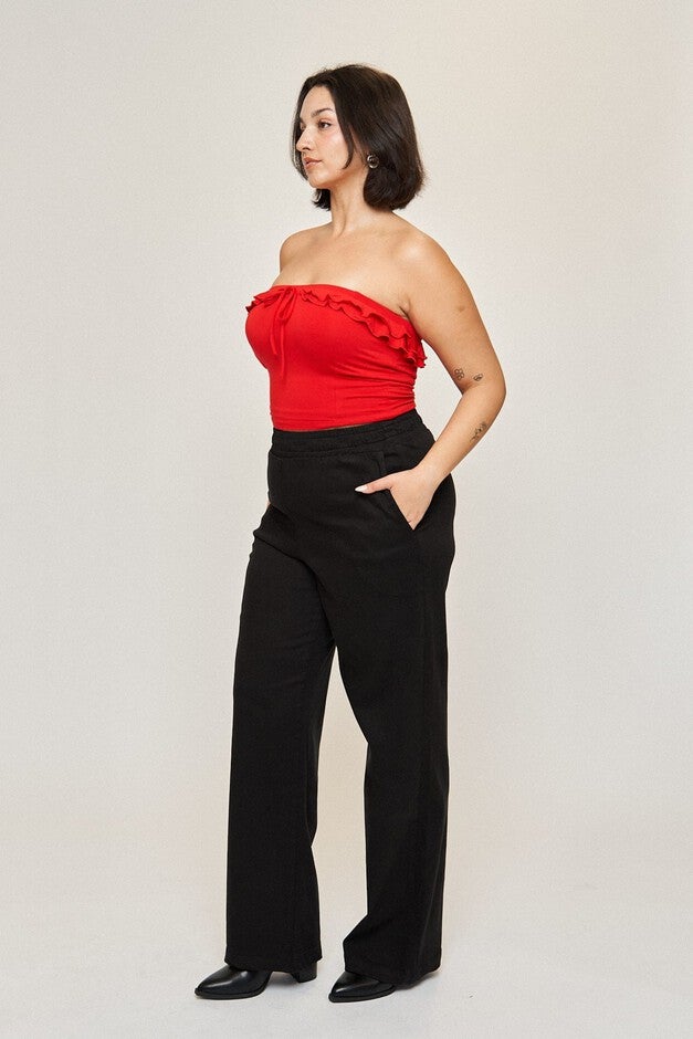 Maya Cotton Tencel Ease Pant, Black / Black, alternate image number 1