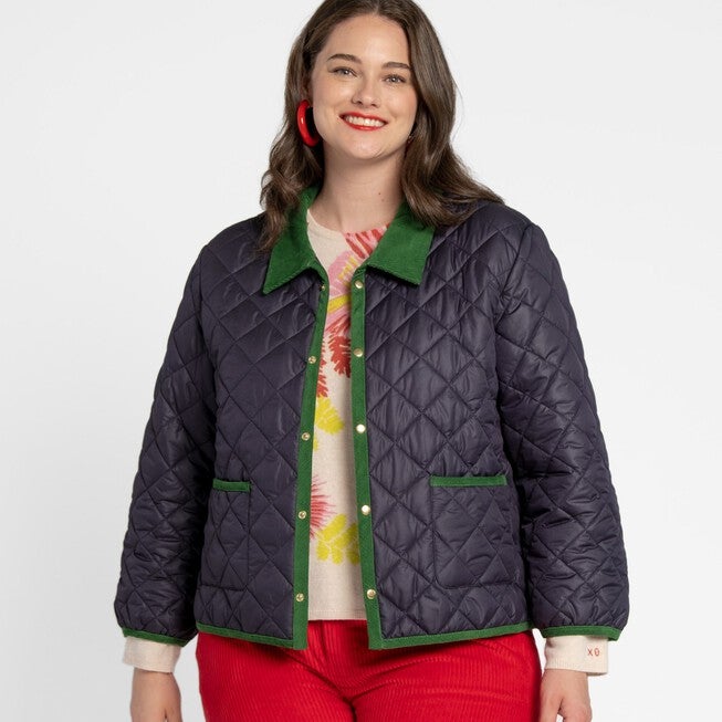 Quilted Jacket Navy, Navy / Navy, hi-res image number null