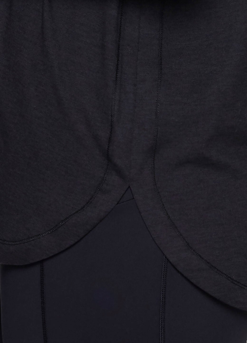 Studio Practice Long Sleeve Tunic Tee, Black Heather / Black, alternate image number 4