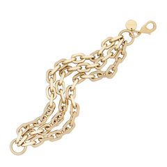 Triple Lennon Bracelet 8" Gold