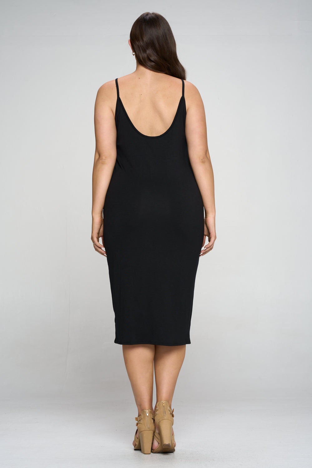 DAISY MIDI DRESS, Black / Black, alternate image number 4