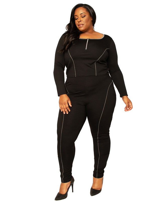 Sasha High Rise Ponte Knit Moto Slip Fit Leggings, , alternate image number 7