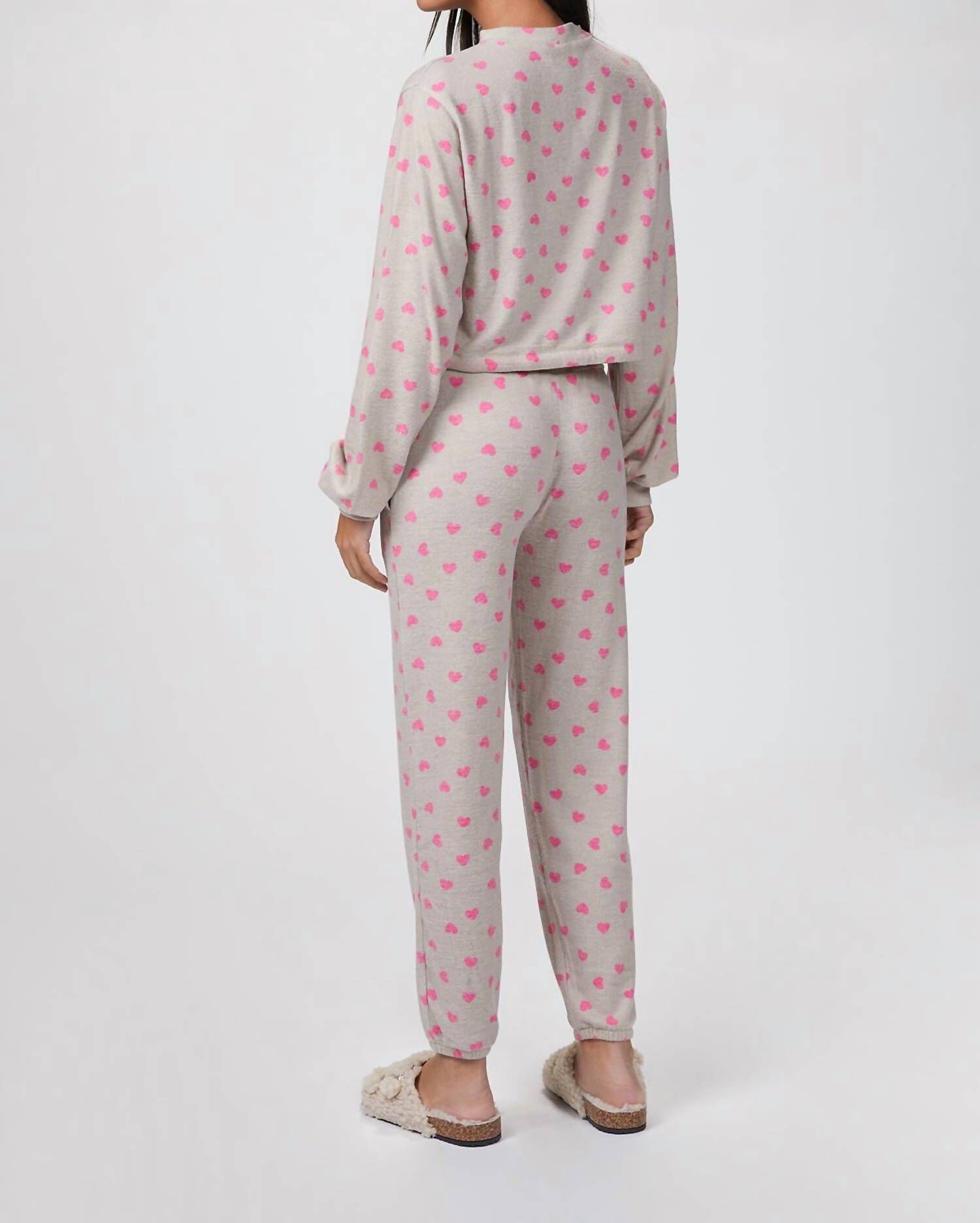 Savannah Sweatpant in Taupe Heart, , alternate image number 1