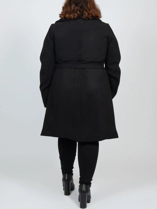 Hazel Coat Round Collar Belted Pockets, , alternate image number null