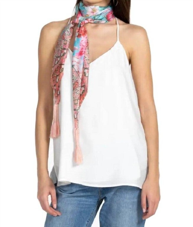 PINK ROSE SCARF IN MULTI, Multi / Light Blue, hi-res image number 0