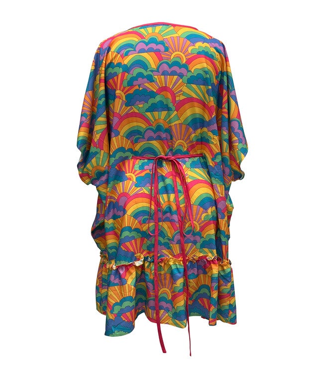 Smak Parlor Happy Groovy Rainbows Mini Caftan, , alternate image number null