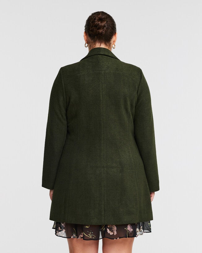 Homeland Navy Double Breasted Coat, OLIVE / Olive Green, alternate image number 1