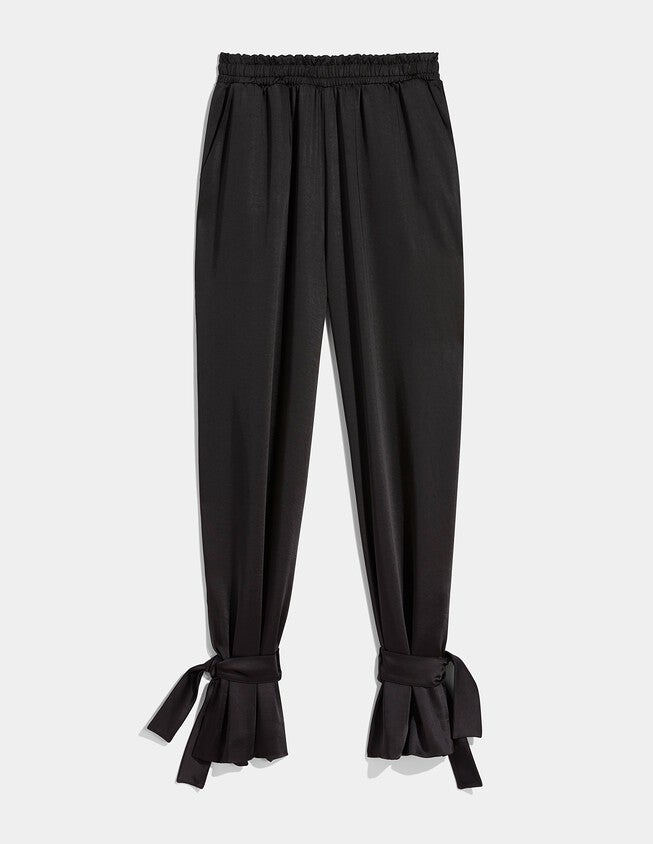 Satin Ribbon Pant, Black / Black, alternate image number null