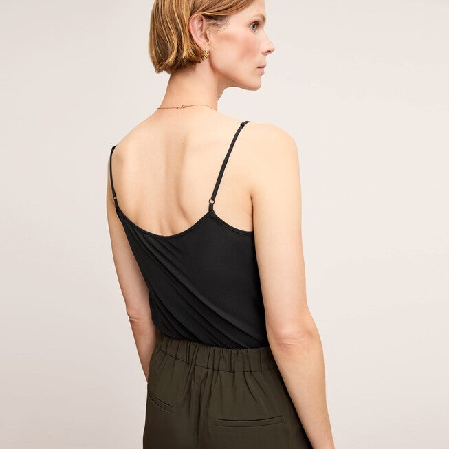 Lisey Cami - Washable Silk, Black / Black, alternate image number 3
