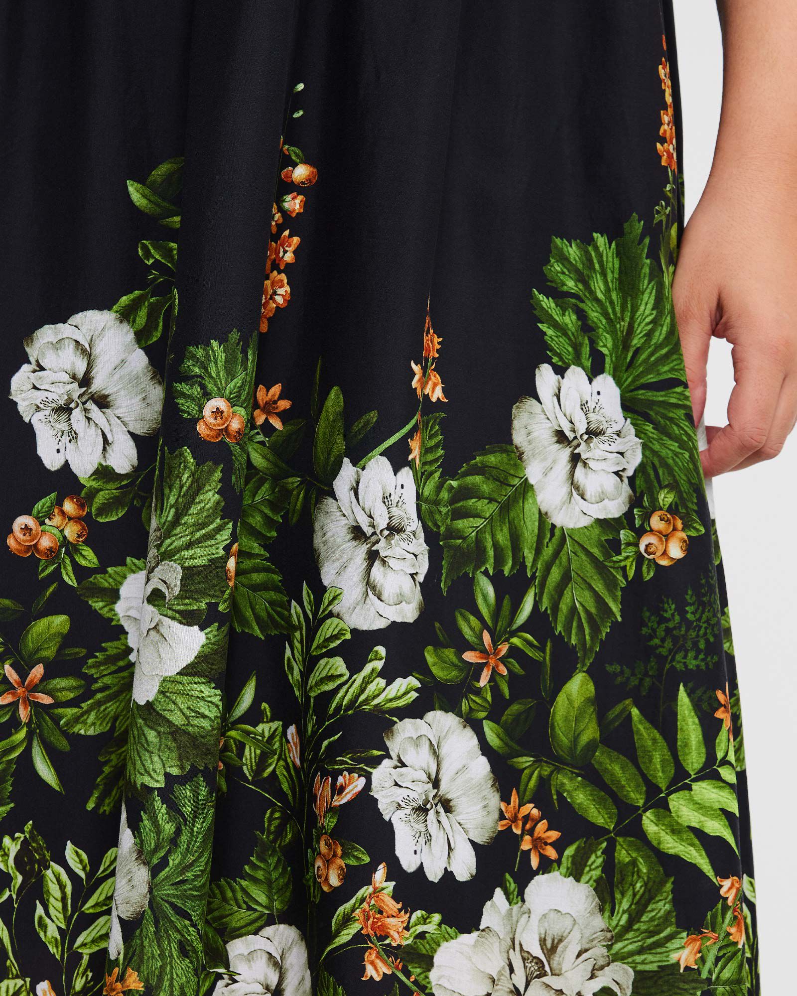 Midnight Black Forest Midi Dress, BlackForest / Black, alternate image number 3