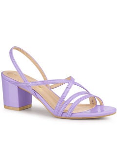 Strappy Slingback Chunky Heels Sandals