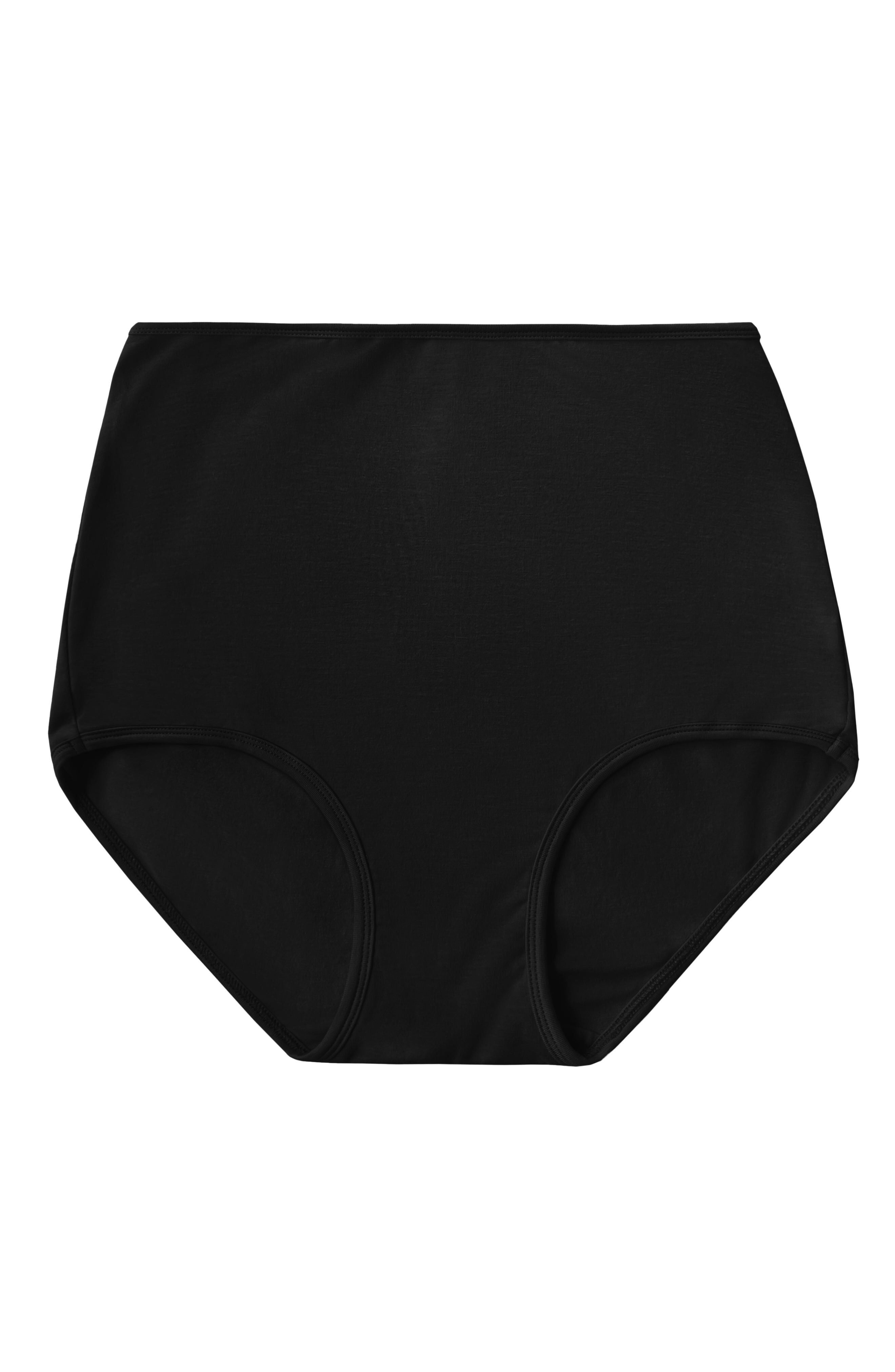 High-Rise Ultra Soft Sustainable Briefs, Black / Black, alternate image number 2