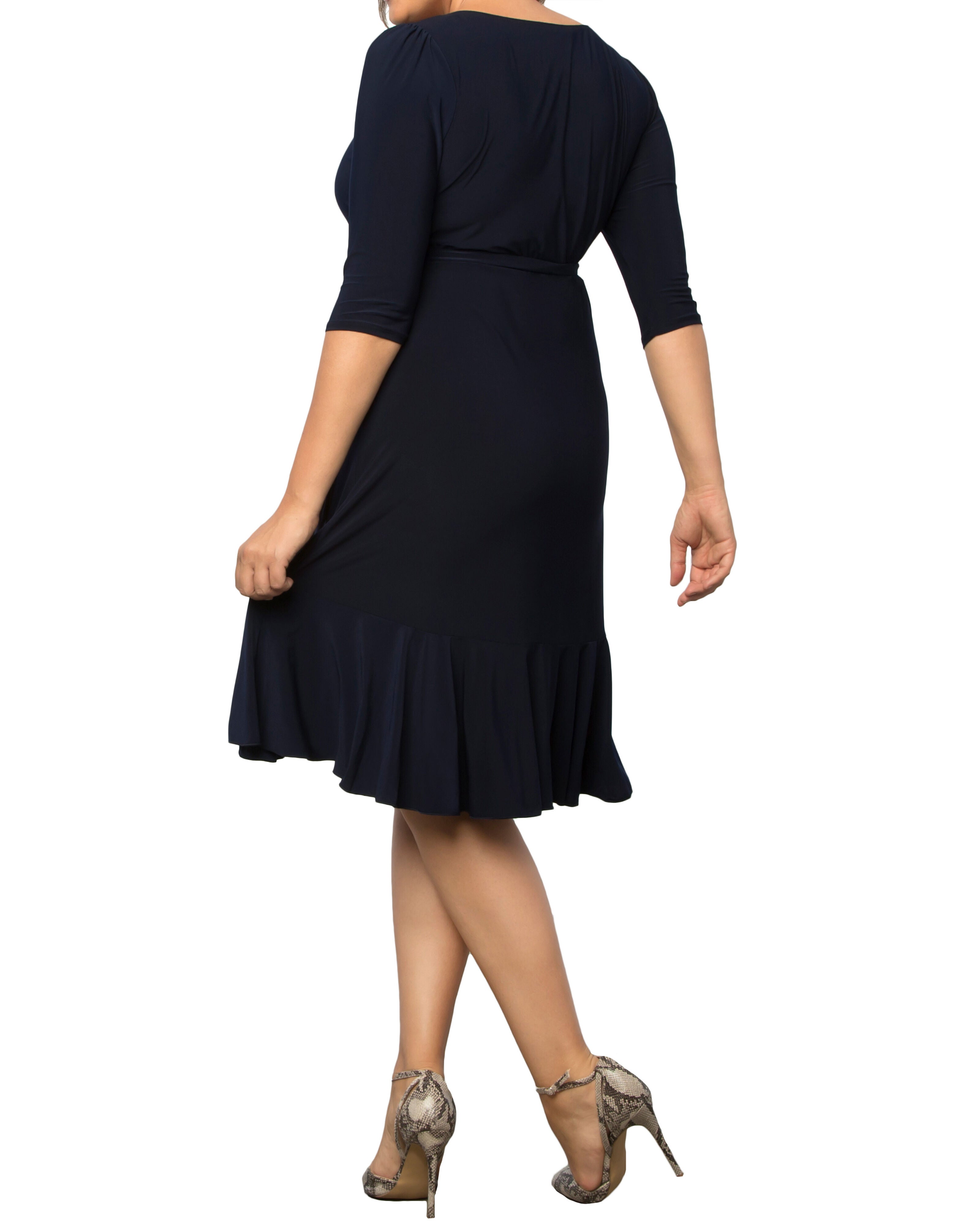 Whimsy Wrap Dress, NOUVEAU NAVY / Navy, alternate image number 4