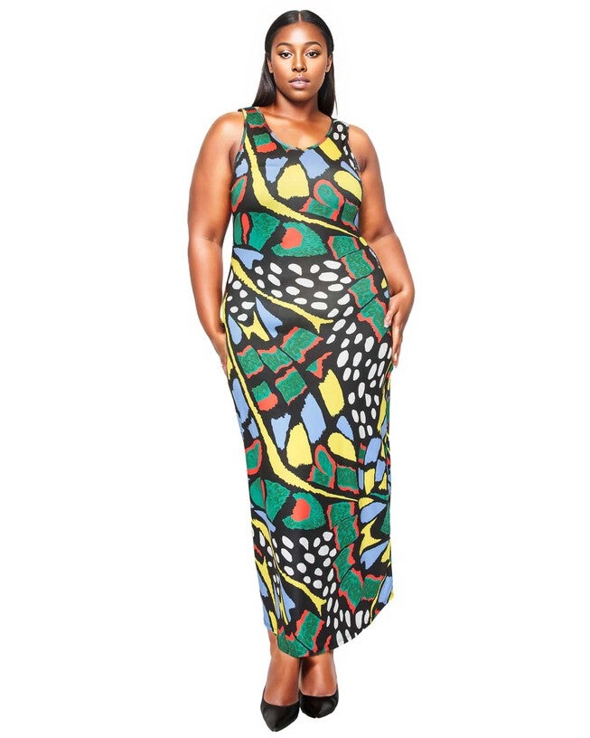 MISTY SLEEVELESS MAXI DRESS, Blue / Azure Blue, hi-res image number null