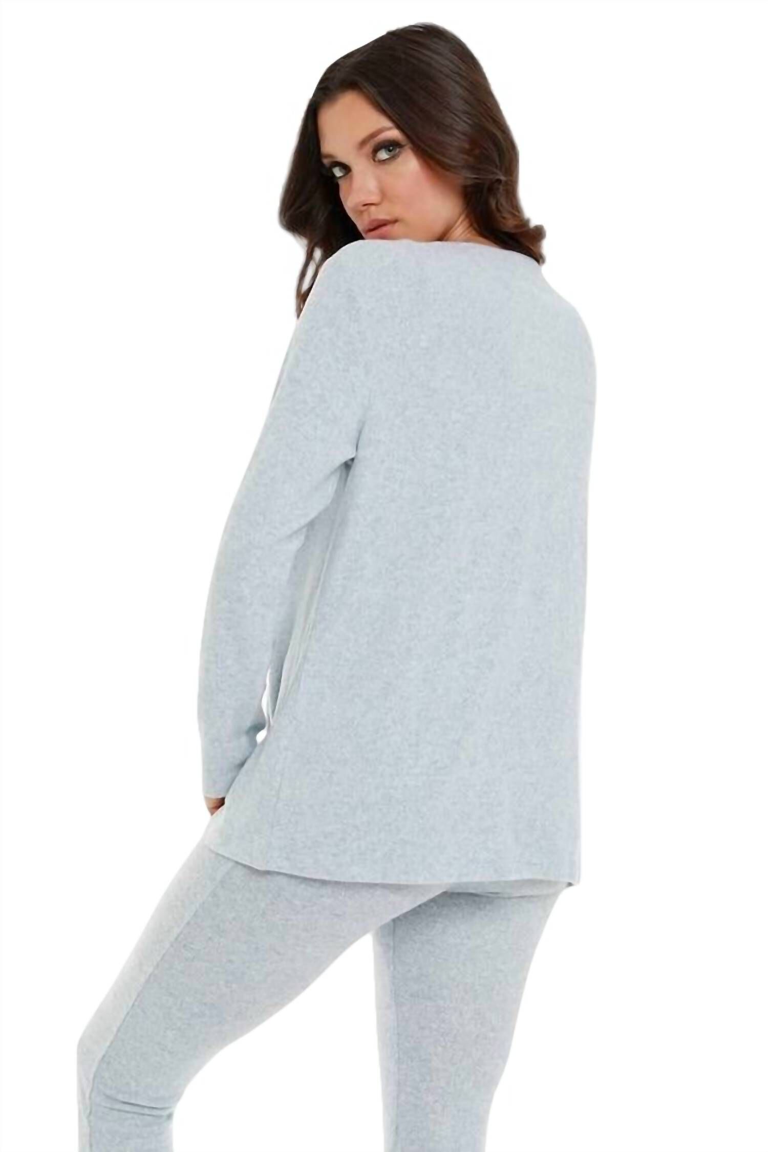 JULIANA KASHMIRA OPEN GROMMET CARDIGAN IN SKY BLUE, , alternate image number 5