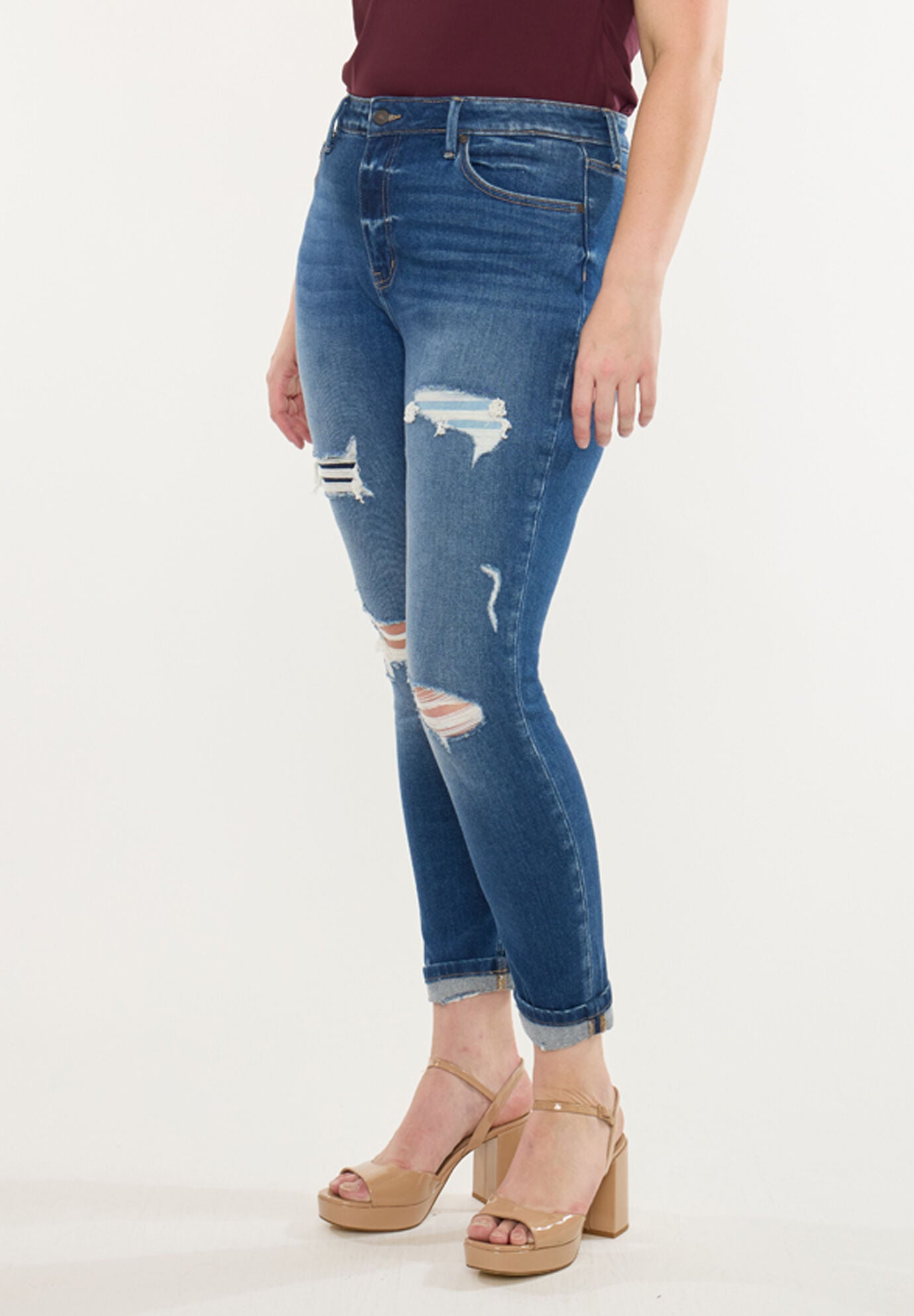 Carly High Rise Ankle Skinny (Plus Size), Medium Wash / Medium Wash, alternate image number 3