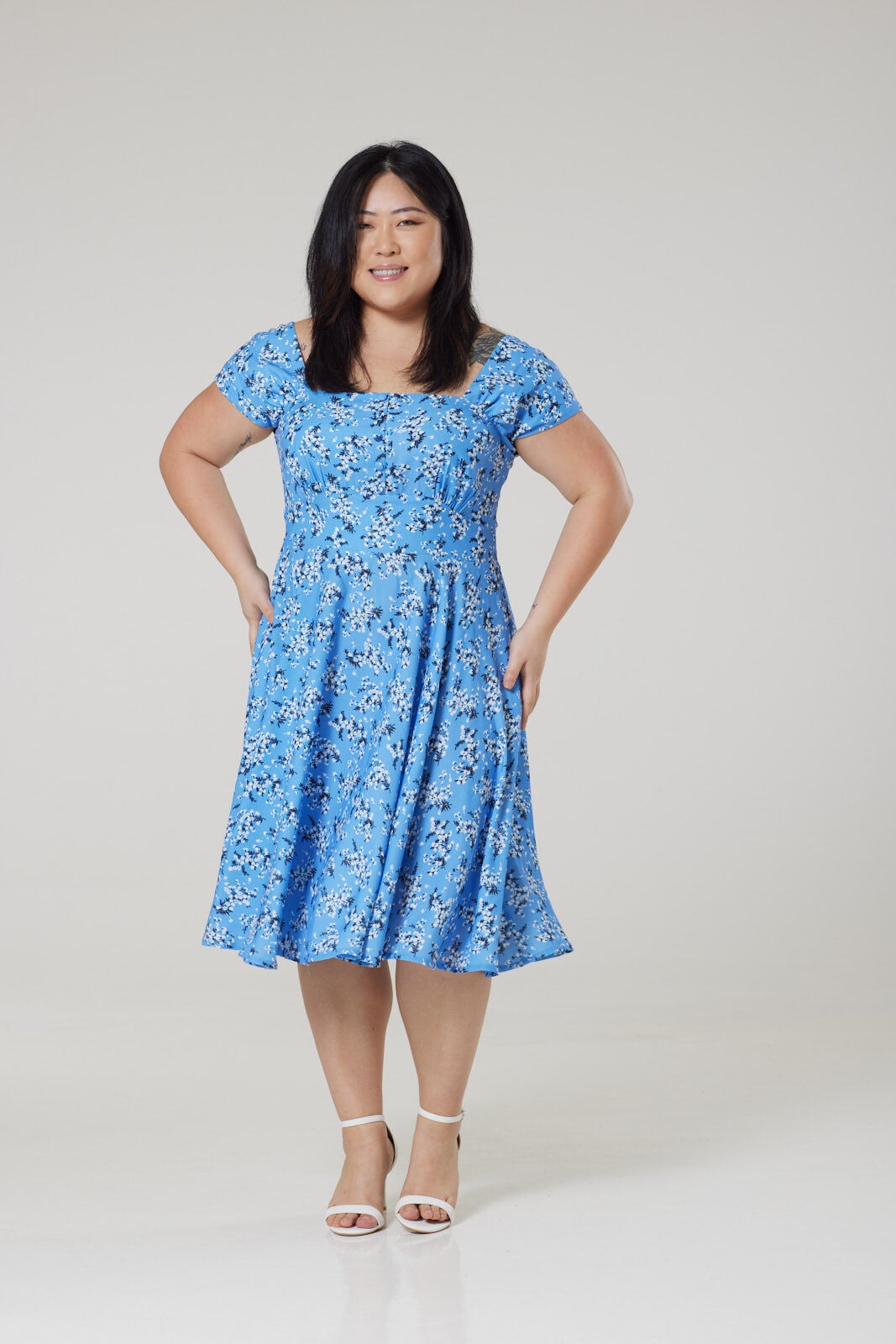 Idda Dress, Cornflower Blue / Cornflower Blue, hi-res image number 0