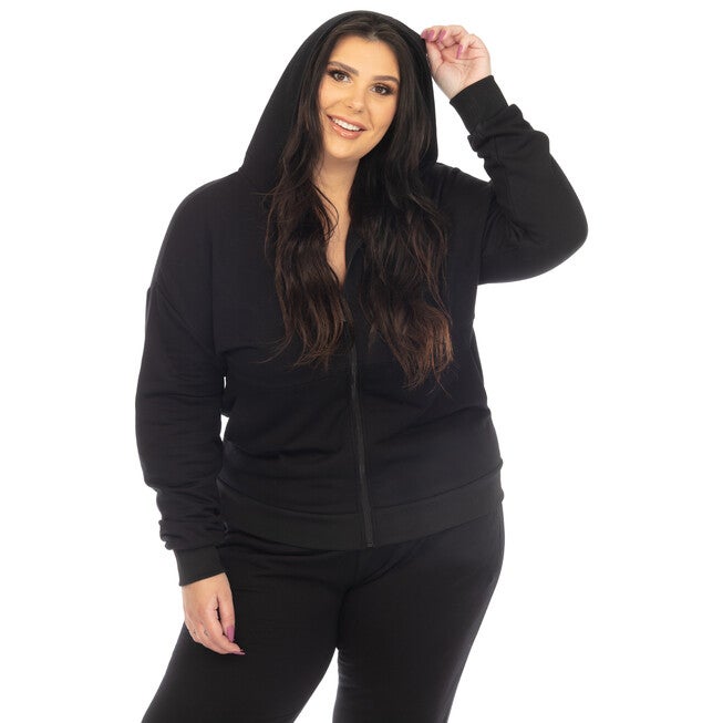 Two Piece Fleece Tracksuit Set, Black / Black, alternate image number null