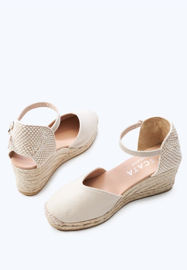 Reus Canvas Espadrille Wedges, Beige / Beige, alternate image number 1