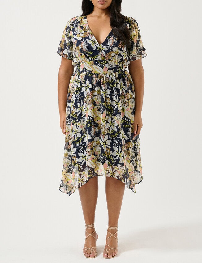 Wilsons Prom Dress, Print / Navy, hi-res image number 0
