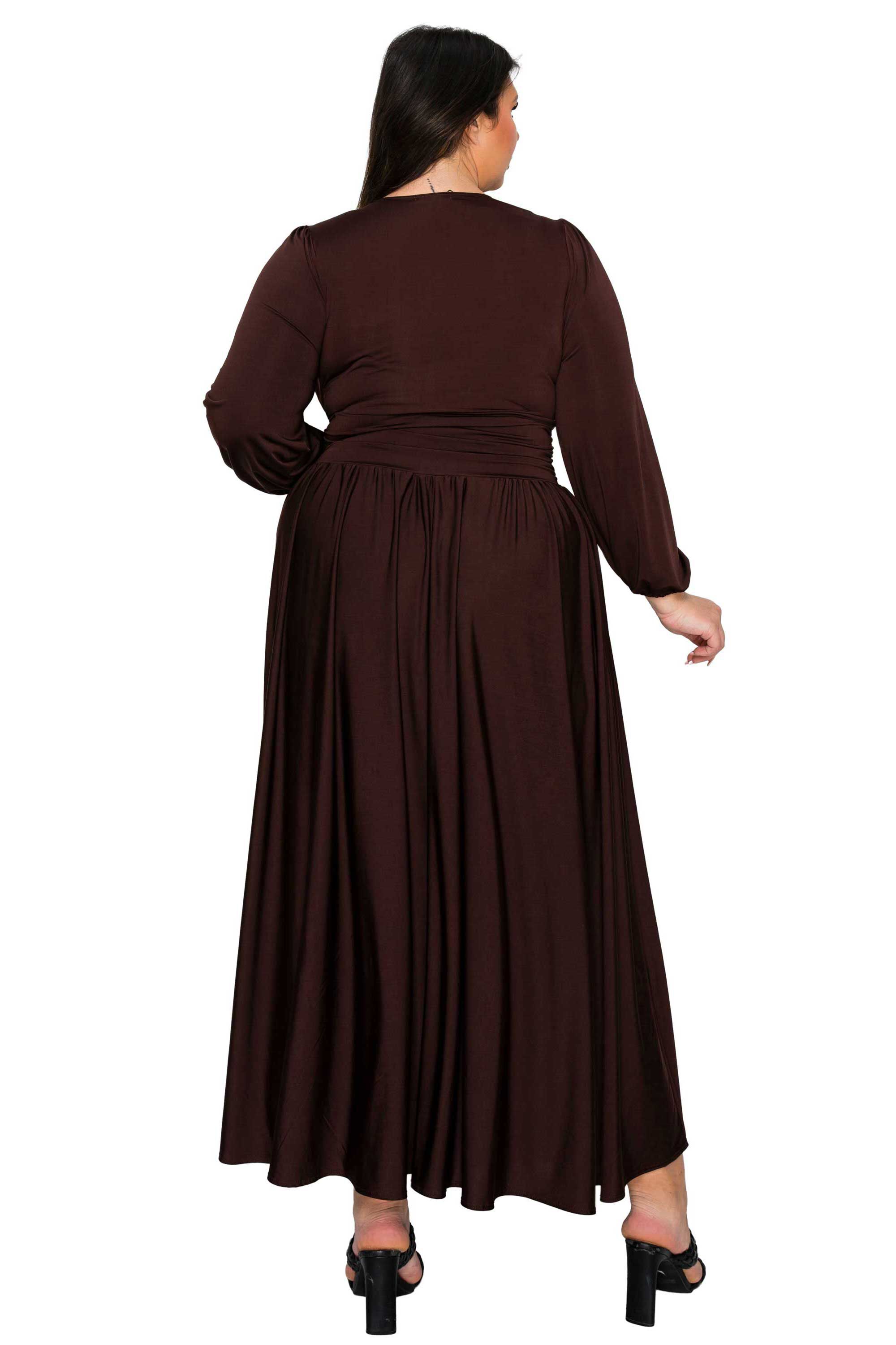 Solene Empire Waist Dress, Brown / Brown, alternate image number 2