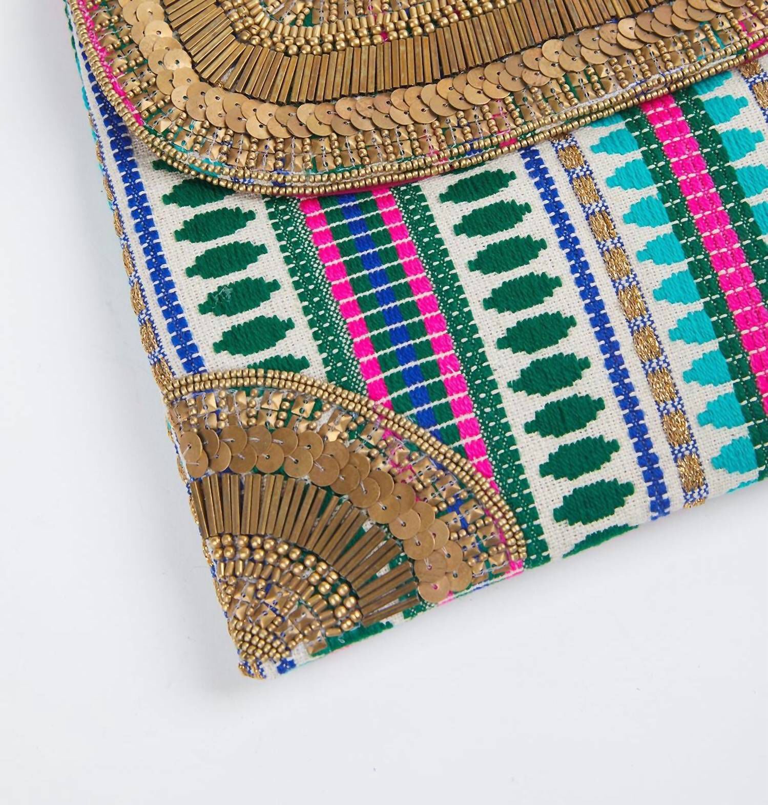 Maharani Handmade Clutch Cross-Body Bag in Gold, , alternate image number 2