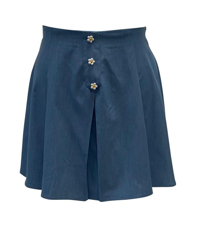 Smak Parlour Chambray Mini Skirt, Blue / Chambray Denim Medium, hi-res image number 0