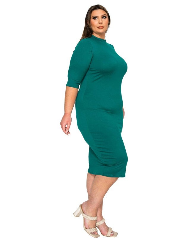 Mona Midi Dress, Dark Green / Forest Green, alternate image number null