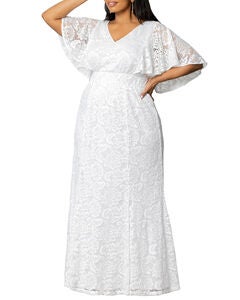 Clarissa Long Lace Wedding Dress