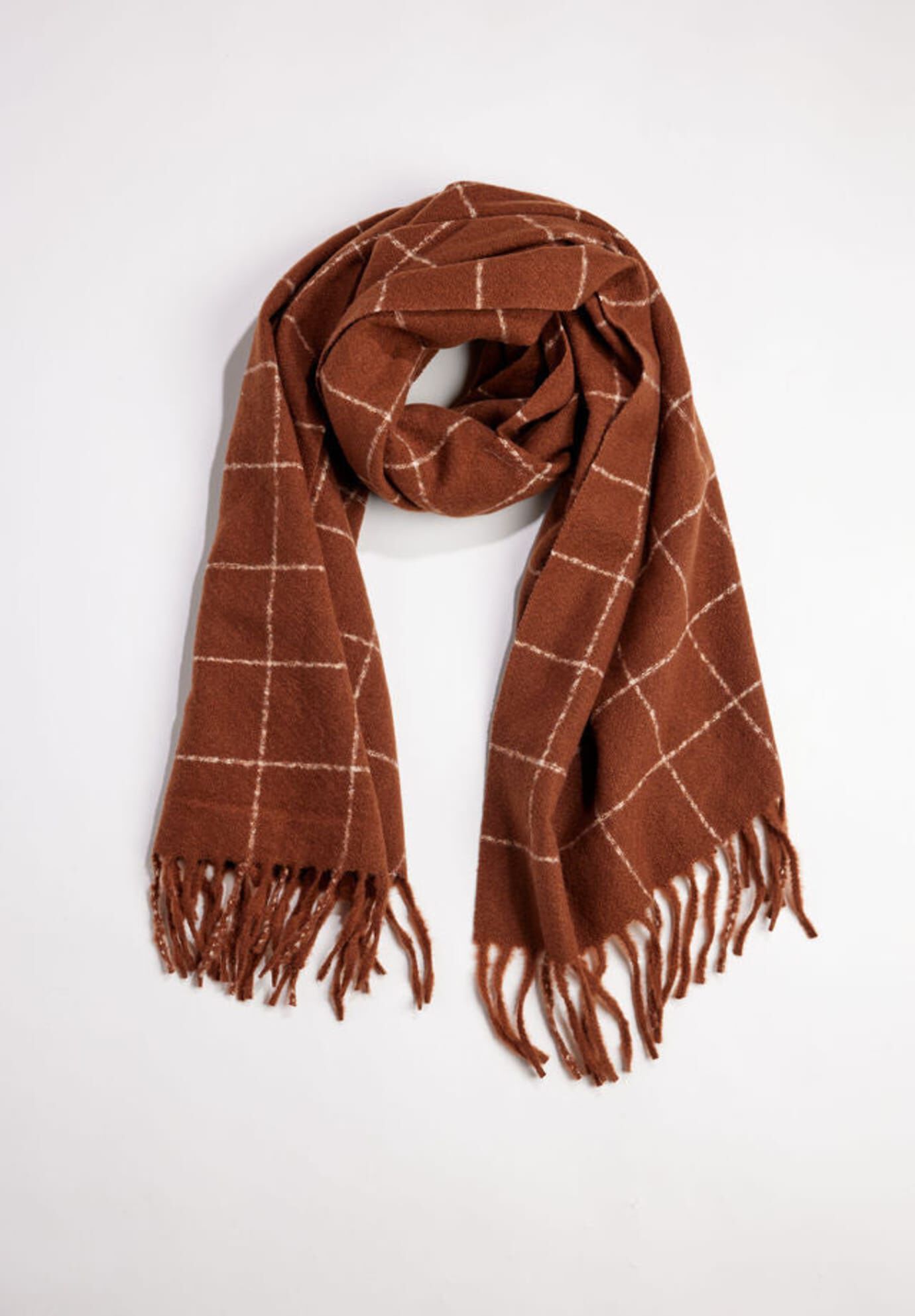 Windowpane Muffler, Tobacco / Brown, hi-res image number 0