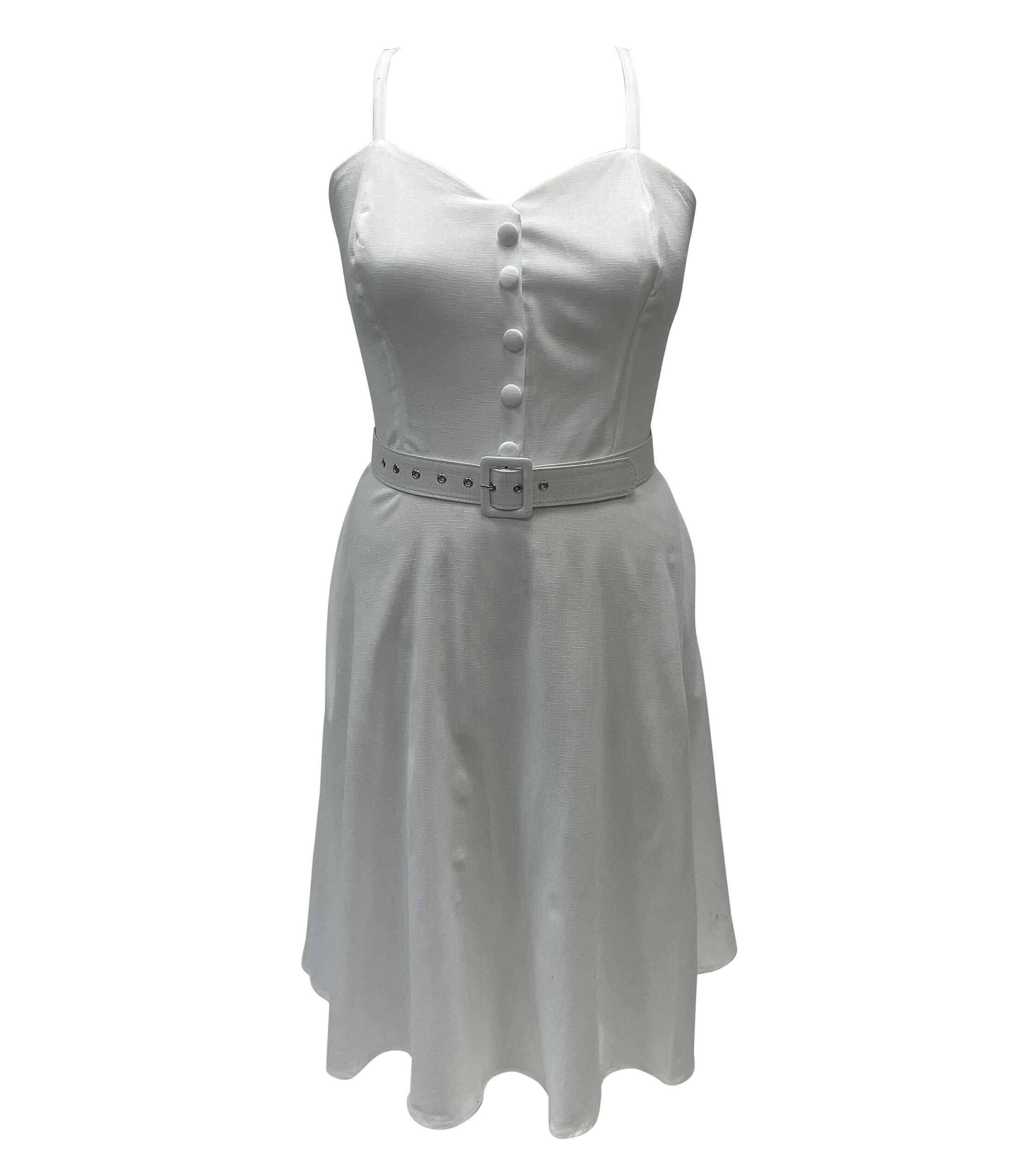 Unique Vintage Ivory Capelet Swing Dress, Ivory / Ivory, hi-res image number 0