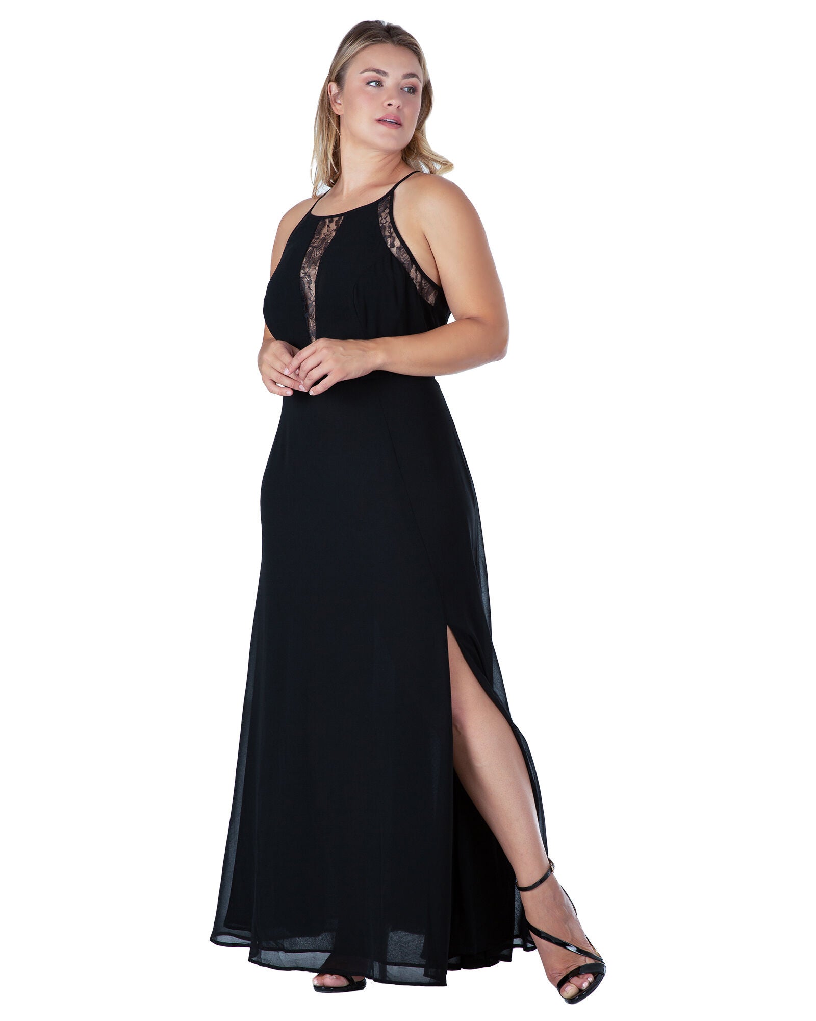 Women&#39;s Lace Detailed Sleeveless Maxi Dress, , alternate image number 7