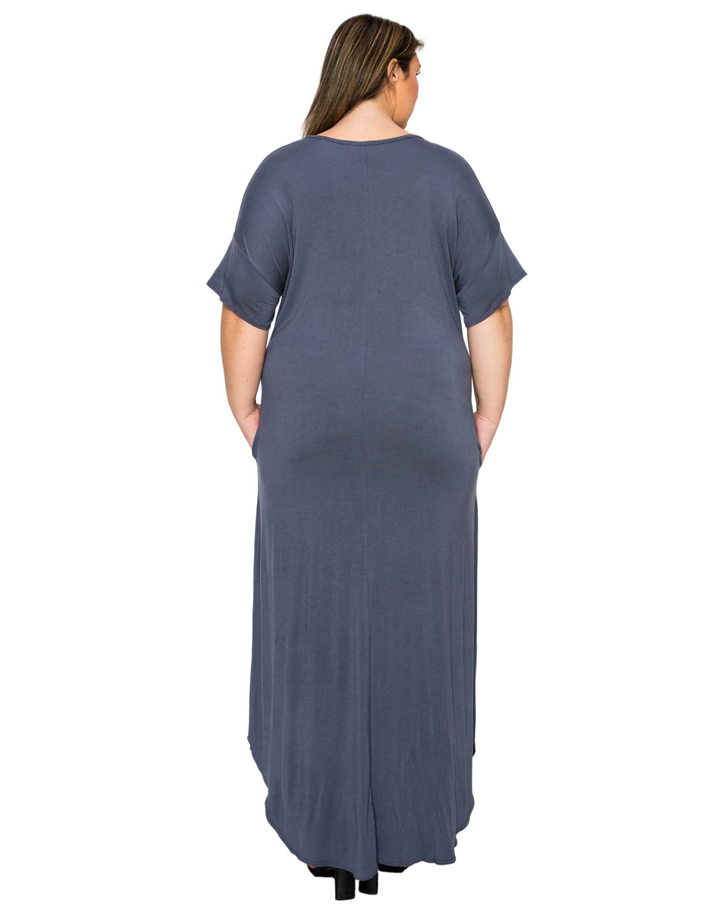 Scarlett Maxi Pocket Dress, Charcoal / Charcoal Grey, alternate image number 2
