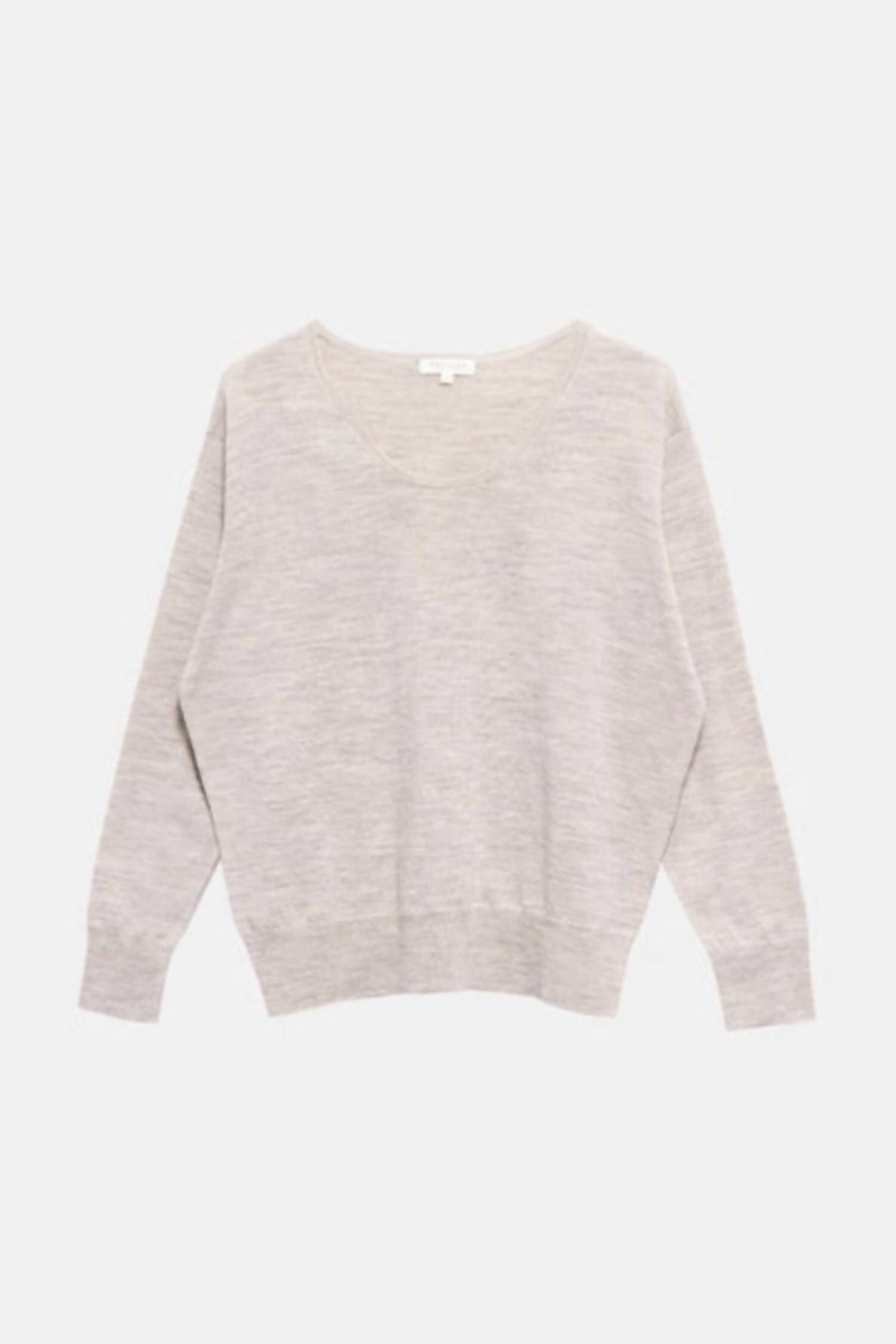YUUMI SWEATER IN OATMEAL, Oatmeal / Beige, hi-res image number 0