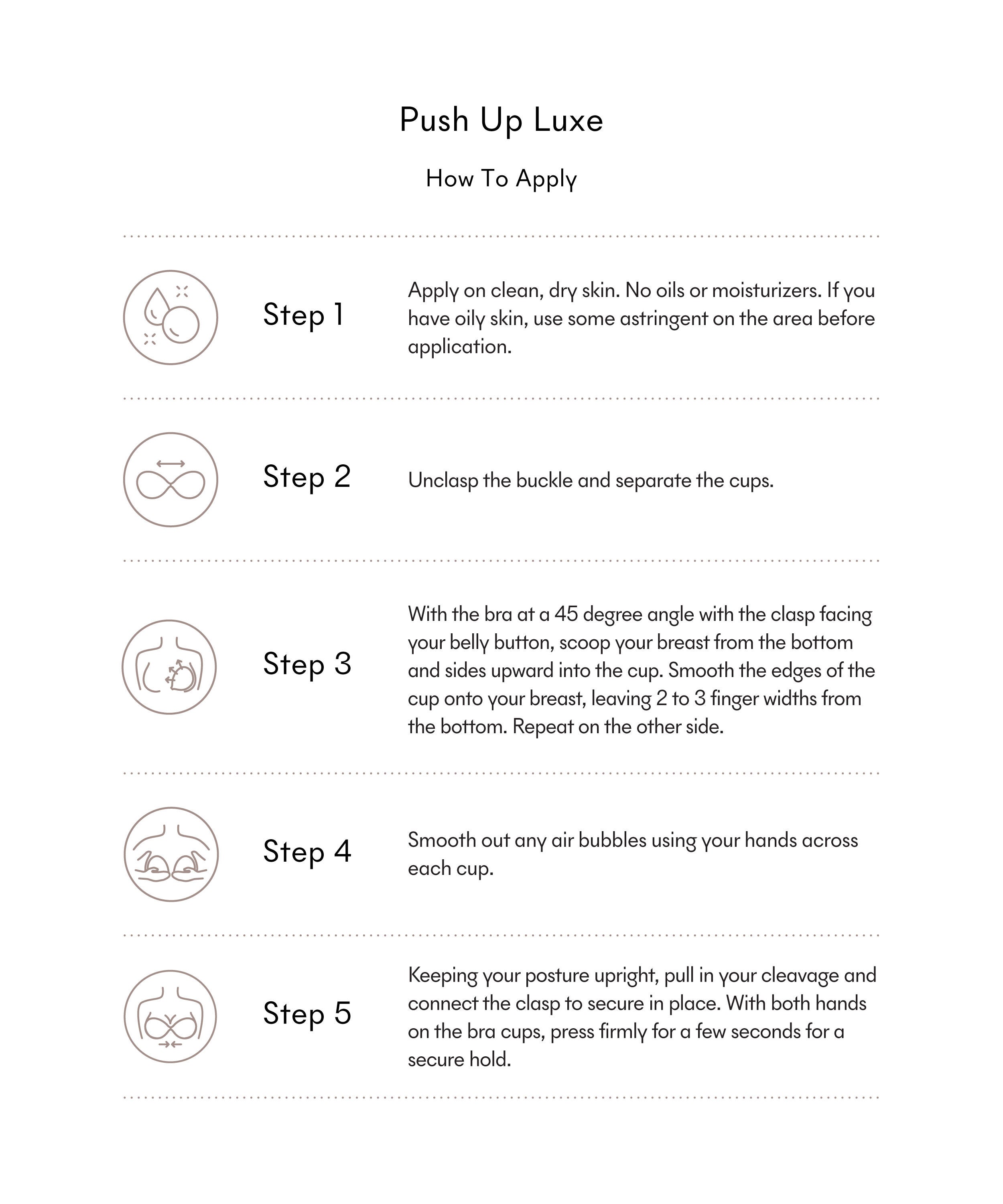 Push Up Luxe Adhesive Fabric Bra, Black Onyx / Black, alternate image number 2