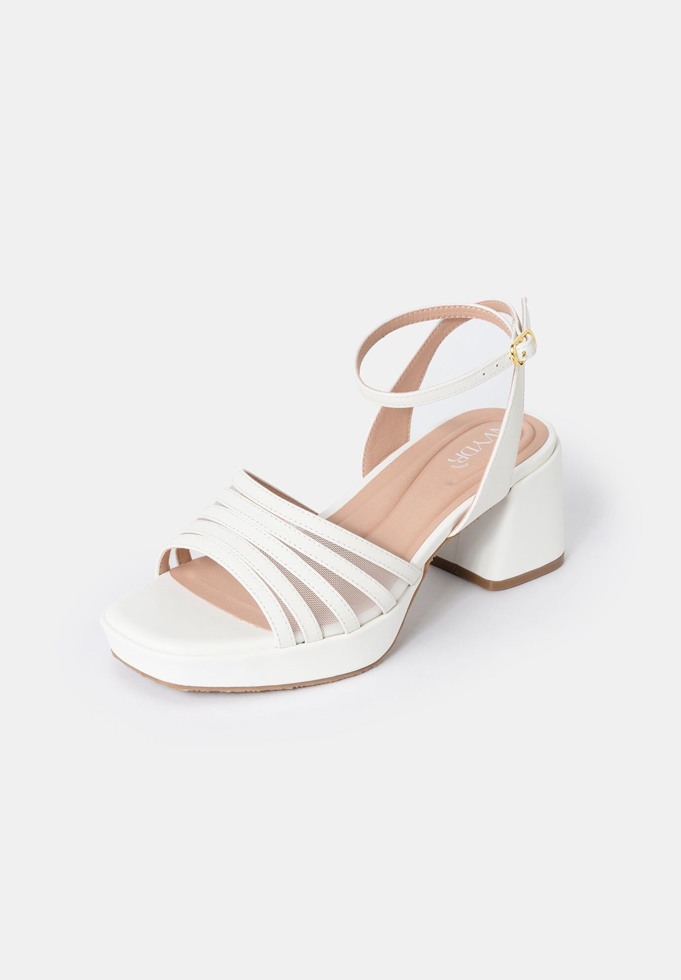 Stella Platform Sandals, OffWhite / White, alternate image number 2