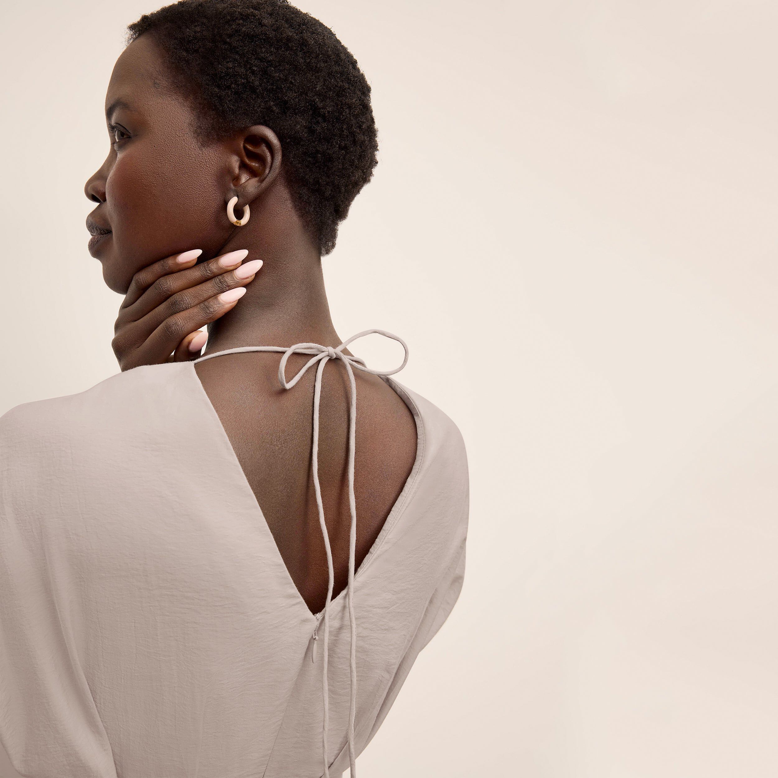 Jelina Summer Friday Dress - Voile, Quartz / Light Grey, alternate image number 3