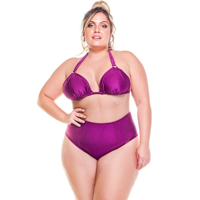Double Lined Fabric Bikini Top, Vienna / Magenta, hi-res image number 0