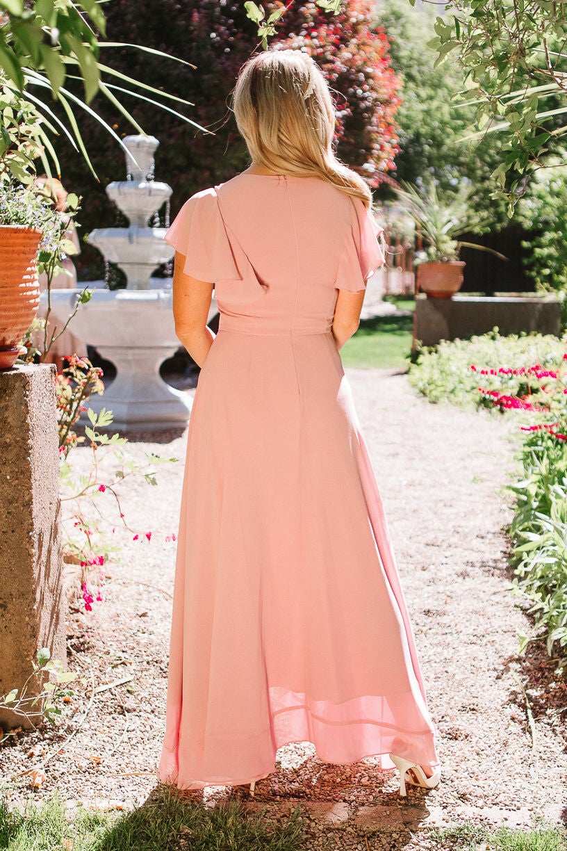 Callie Dress, Blush Chiffon / Pink, alternate image number 4