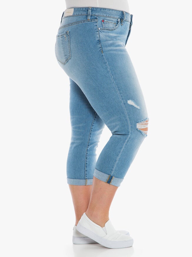 Naomi Mid-Rise Boyfriend Jeans, THEA / Light Wash, alternate image number 2