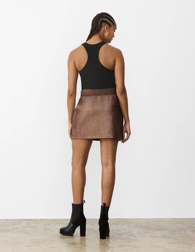 Metallic Mini Skirt, , alternate image number null