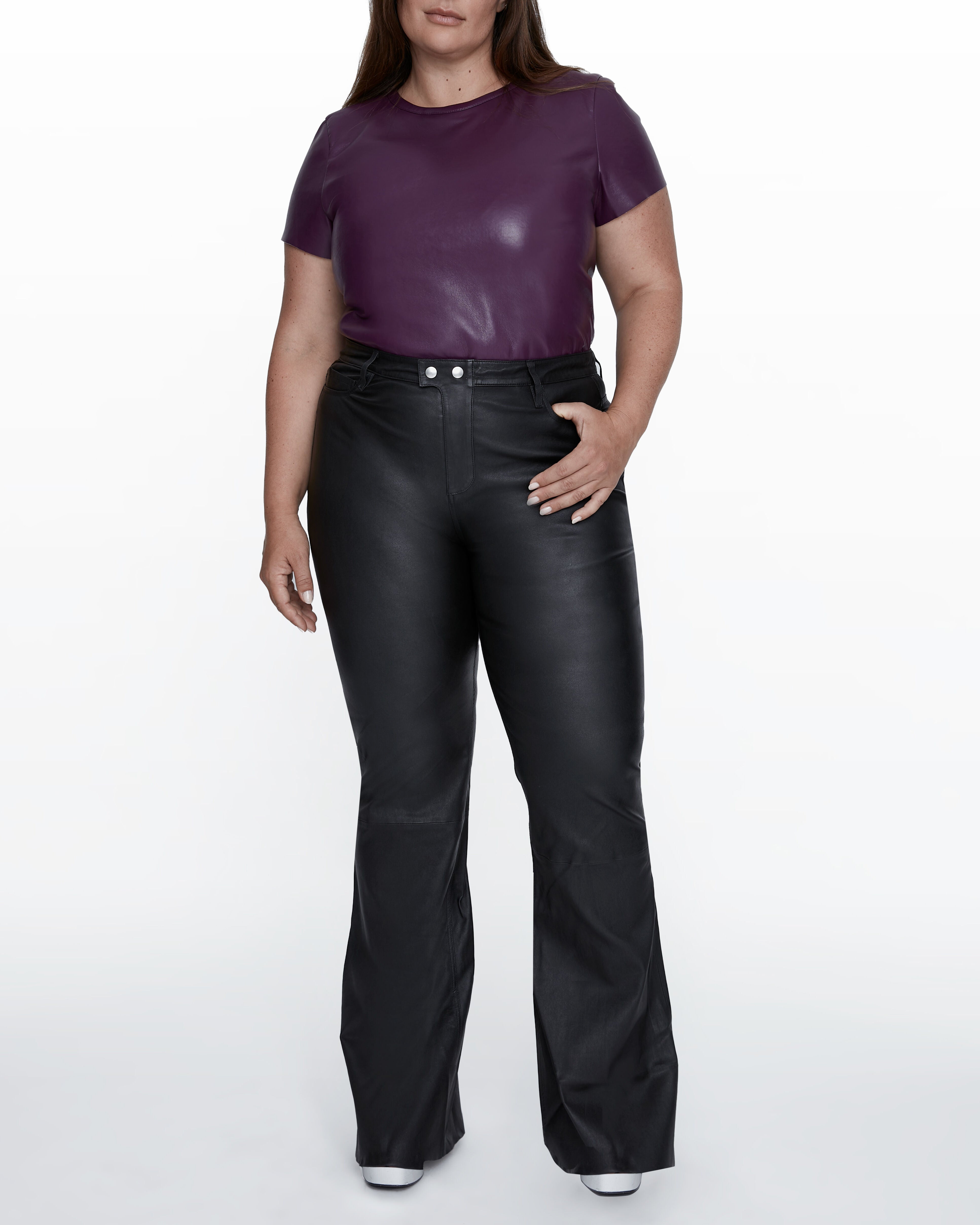 New Guard Recycled Leather Tee, Plum Wine / Purple, alternate image number 3