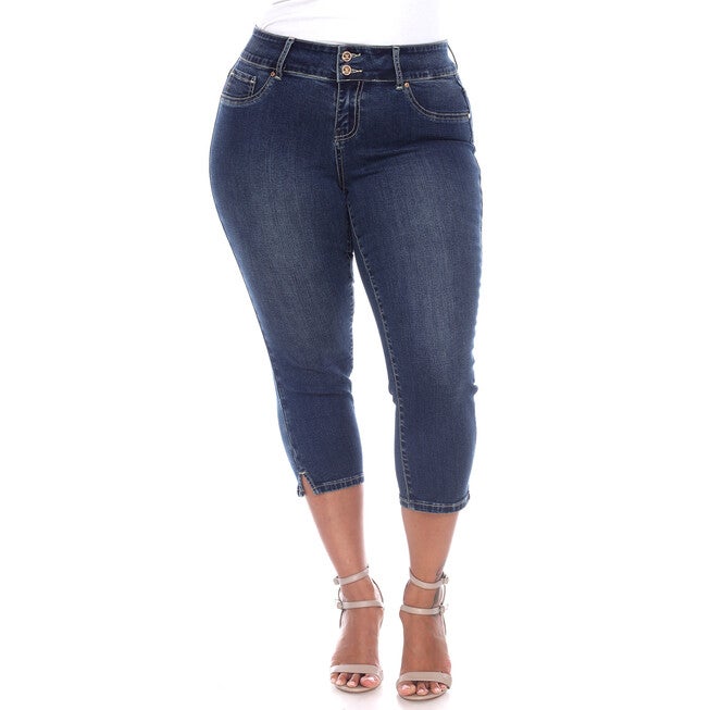 Capri Jeans, Dark Blue / Dark Wash, alternate image number 1