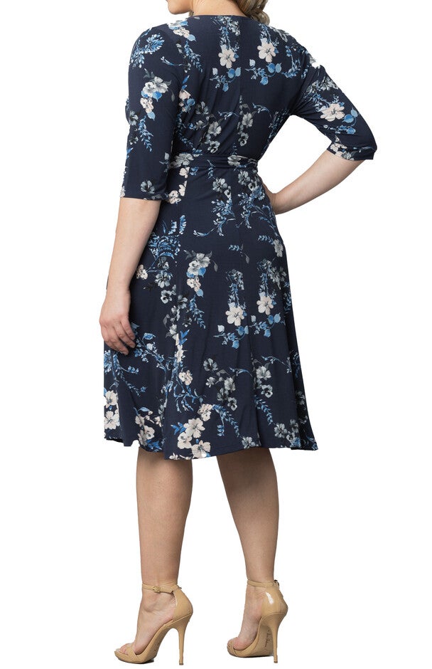 Signature Wrap Dress, FRENCH BLUE GARDEN / Navy, alternate image number 1