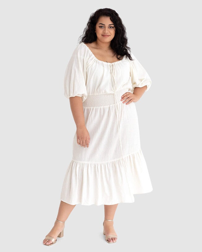 Diana Prairie Dress, White / White, hi-res image number null